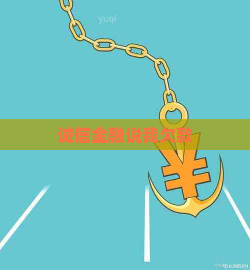 诚信金融说我欠款