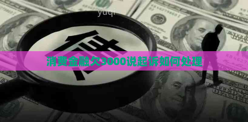 消费金融欠3000说起诉如何处理