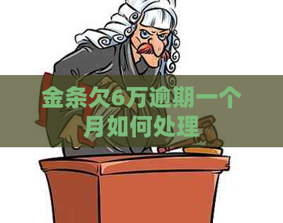 金条欠6万逾期一个月如何处理