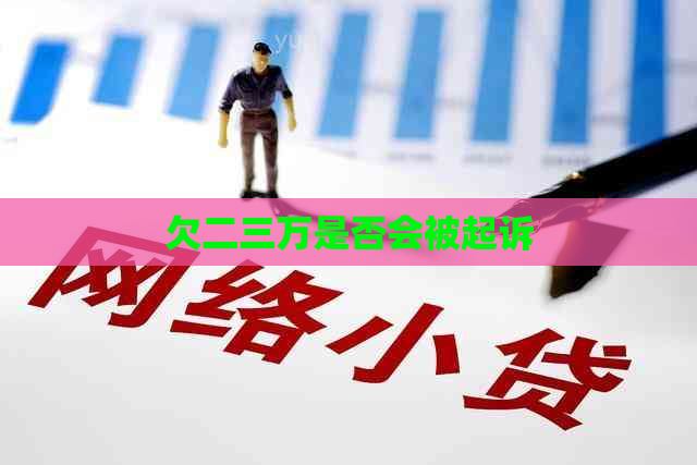 欠二三万是否会被起诉