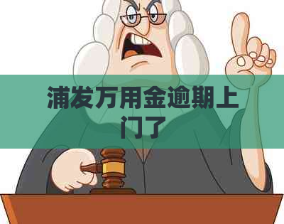 浦发万用金逾期上门了