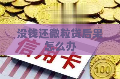 没钱还微粒贷后果怎么办