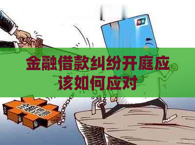 金融借款纠纷开庭应该如何应对