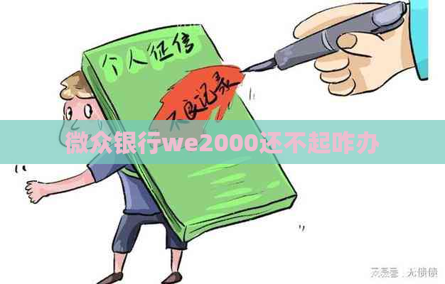 微众银行we2000还不起咋办
