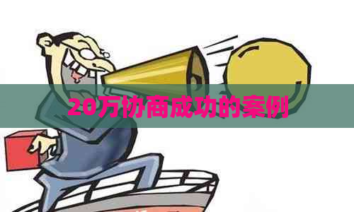 20万协商成功的案例