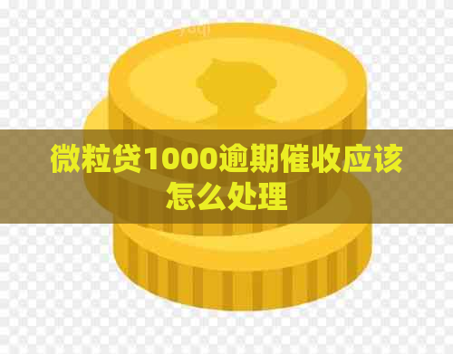 微粒贷1000逾期应该怎么处理