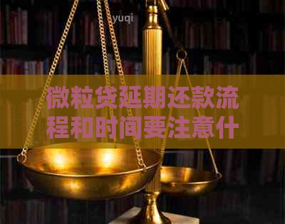 微粒贷延期还款流程和时间要注意什么
