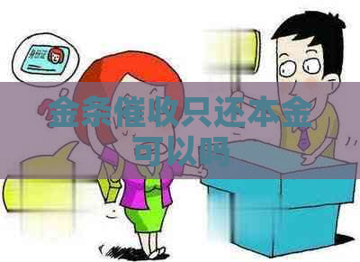 金条只还本金可以吗