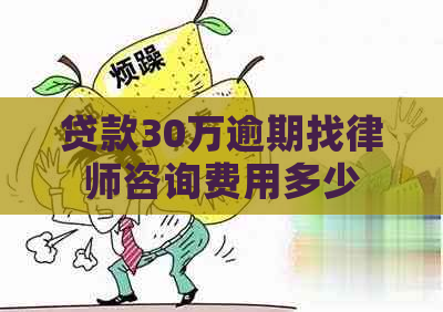 贷款30万逾期找律师咨询费用多少