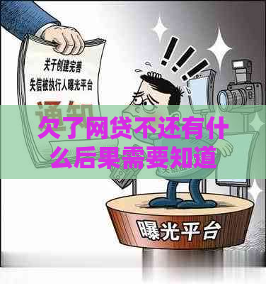 欠了网贷不还有什么后果需要知道