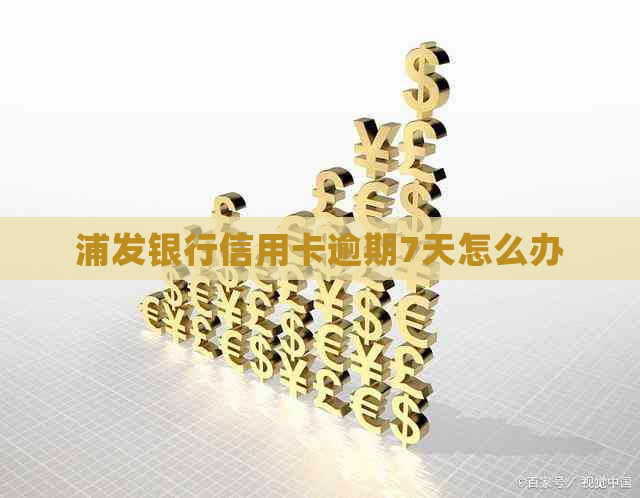 浦发银行信用卡逾期7天怎么办