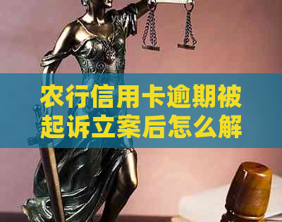 农行信用卡逾期被起诉立案后怎么解决
