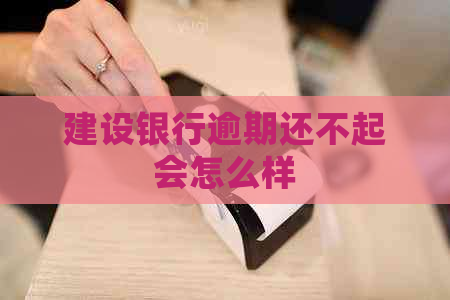 建设银行逾期还不起会怎么样