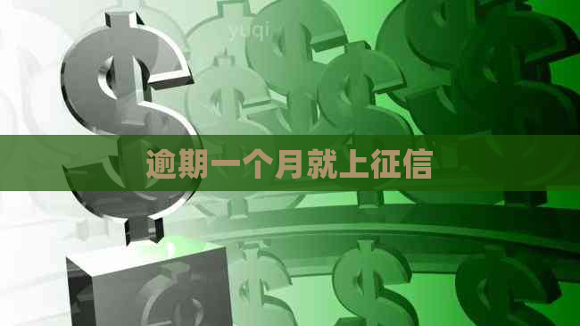 逾期一个月就上