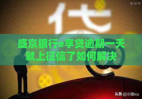 盛京银行e享贷逾期一天就上了如何解决