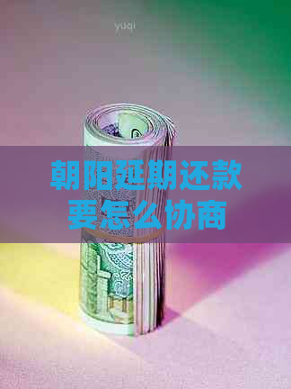 朝阳延期还款要怎么协商