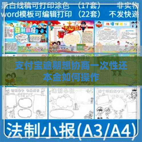 支付宝逾期想协商一次性还本金如何操作