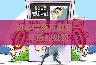 放心借两万逾期一年后的处罚