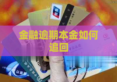 金融逾期本金如何追回
