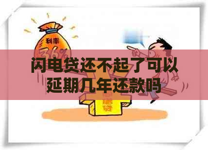 闪电贷还不起了可以延期几年还款吗