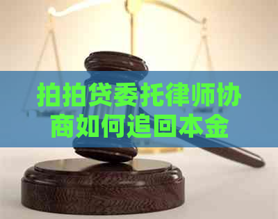 委托律师协商如何追回本金