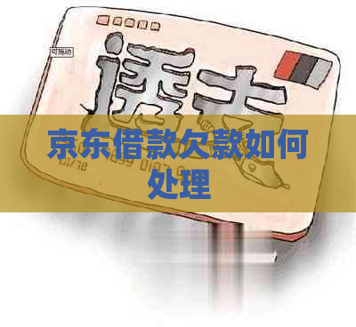 京东借款欠款如何处理