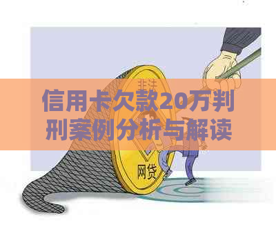 信用卡欠款20万判刑案例分析与解读