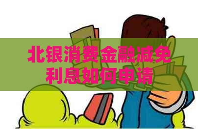 北银消费金融减免利息如何申请