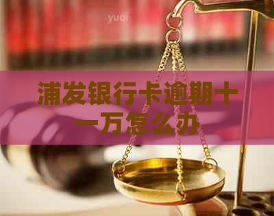 浦发银行卡逾期十一万怎么办