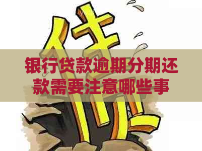 银行贷款逾期分期还款需要注意哪些事项