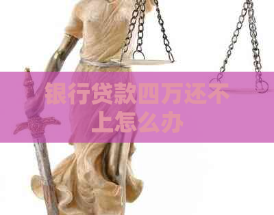 银行贷款四万还不上怎么办