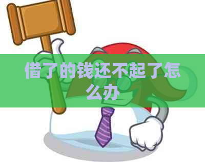 借了的钱还不起了怎么办