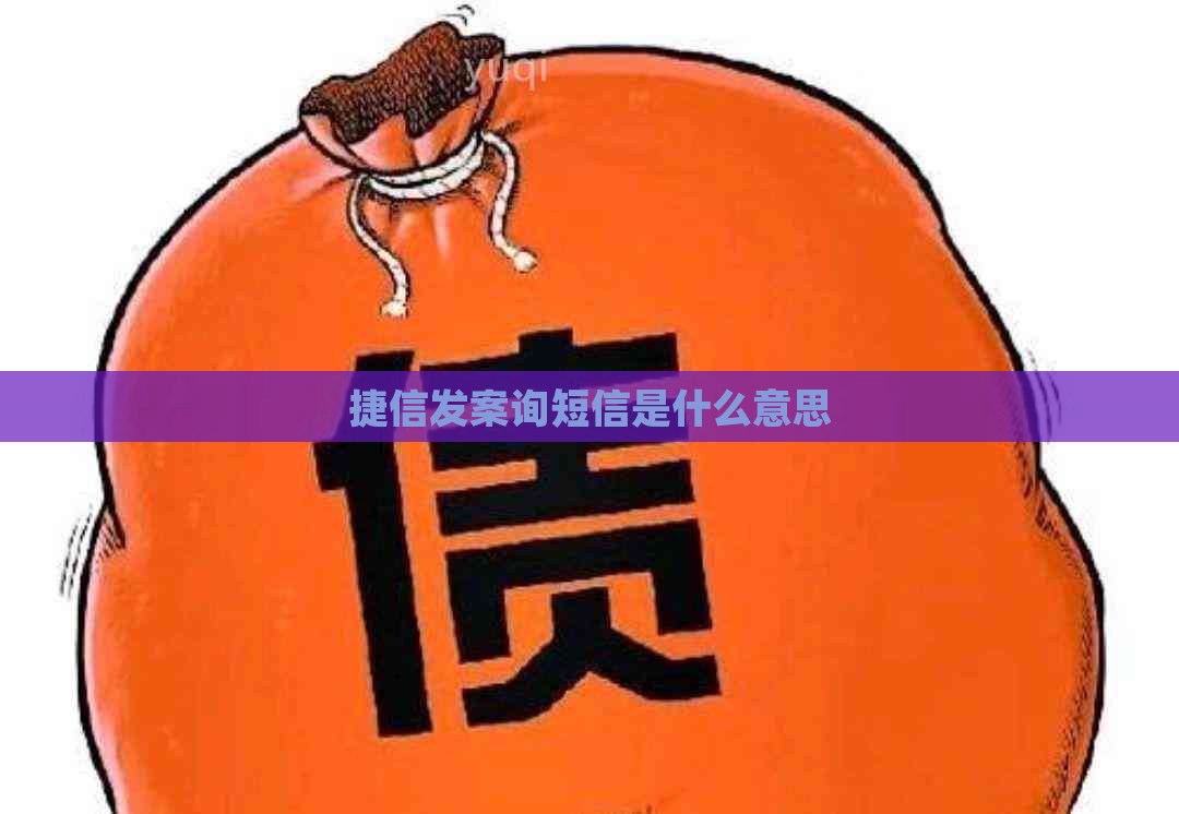 捷信发案询短信是什么意思