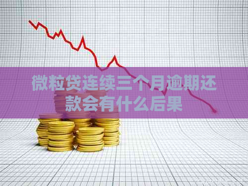 微粒贷连续三个月逾期还款会有什么后果