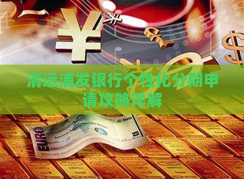 清远浦发银行个性化分期申请攻略详解