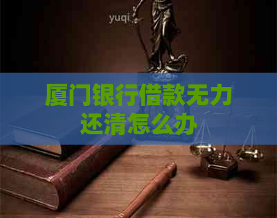 厦门银行借款无力还清怎么办