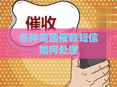 各种美团催款短信如何处理