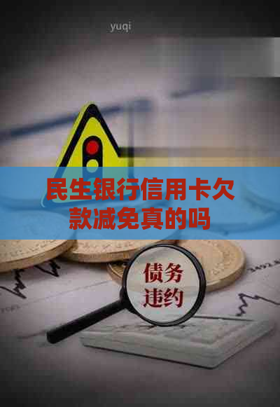 民生银行信用卡欠款减免真的吗