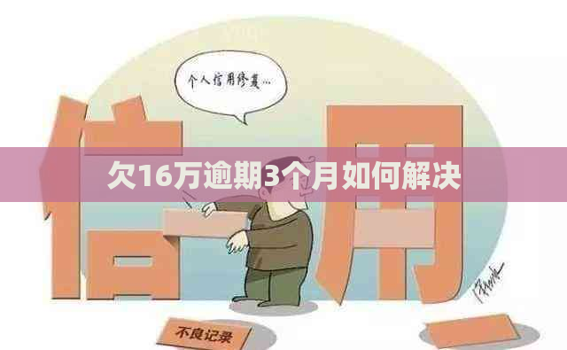 欠16万逾期3个月如何解决