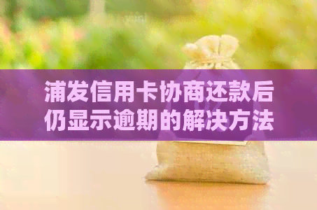 浦发信用卡协商还款后仍显示逾期的解决方法及可能原因探究