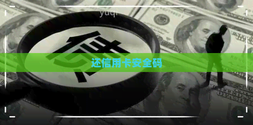 还信用卡安全码