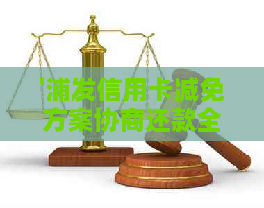 '浦发信用卡减免方案协商还款全流程详解，如何操作及成功与否判断'