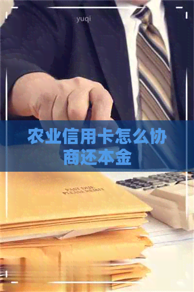 农业信用卡怎么协商还本金