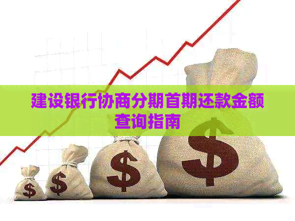 建设银行协商分期首期还款金额查询指南