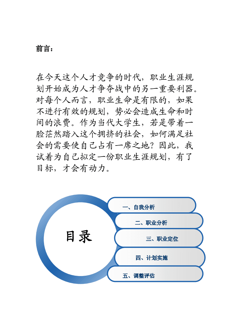 通用个人职业规划范文：职业生涯规划写作模式指南