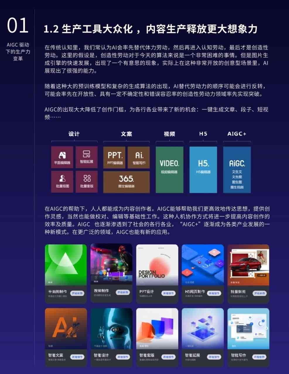 AI创作汇报：AI内容创作中心官网