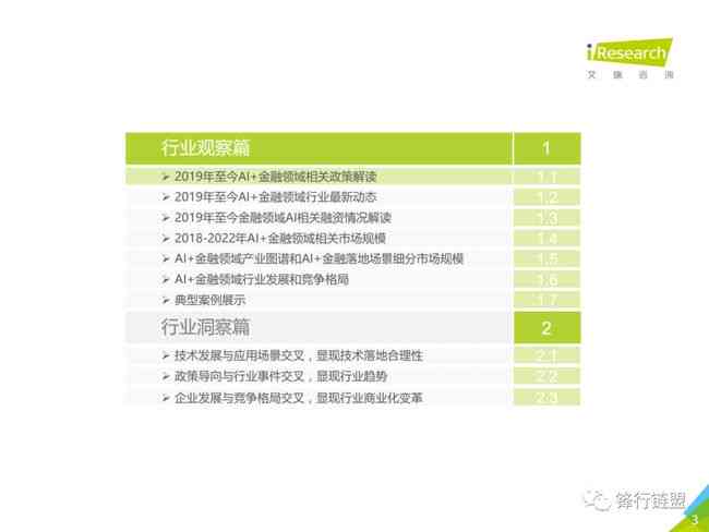 AI金融行业研究报告：撰写指南与总结范文