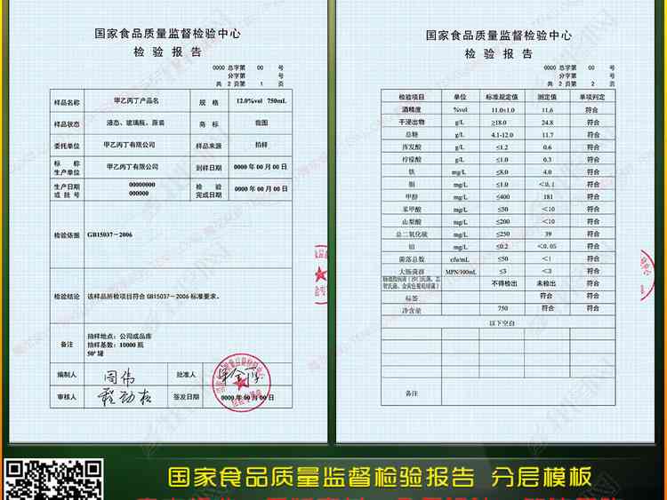 工程质量检测报告文库标准模板