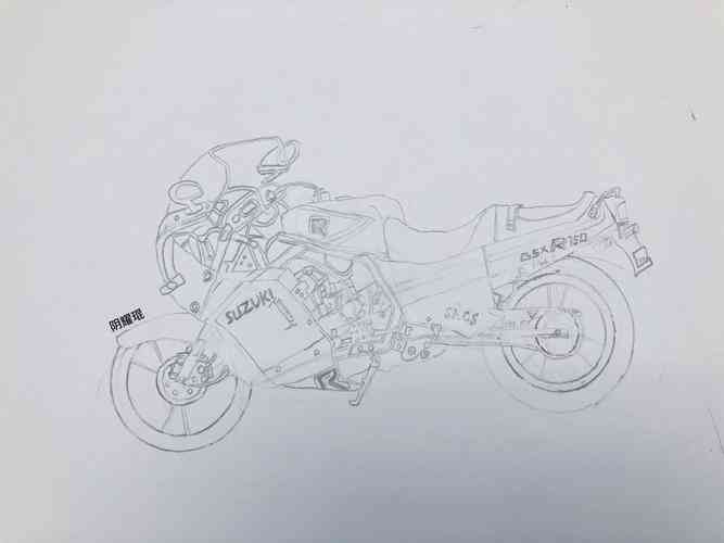 下图为大家平时积累的机车绘画作品参考：手绘摩托车笔画示范与临摹课程精选