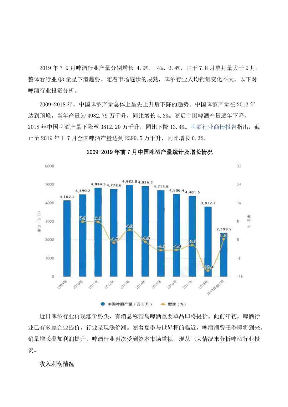 行业视角下的啤酒产品市场场景深度分析报告及范文文库精选